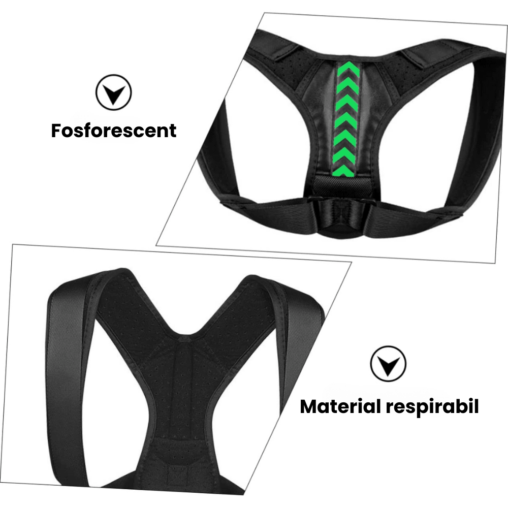 Corector Postura Inteligent HASEPE, Centura Spate Reglabila pentru Indreptarea Coloanei si Umerilor, Ham Ergonomic, Material Respirabil, Marime L, Barbati/Femei - HASEPE