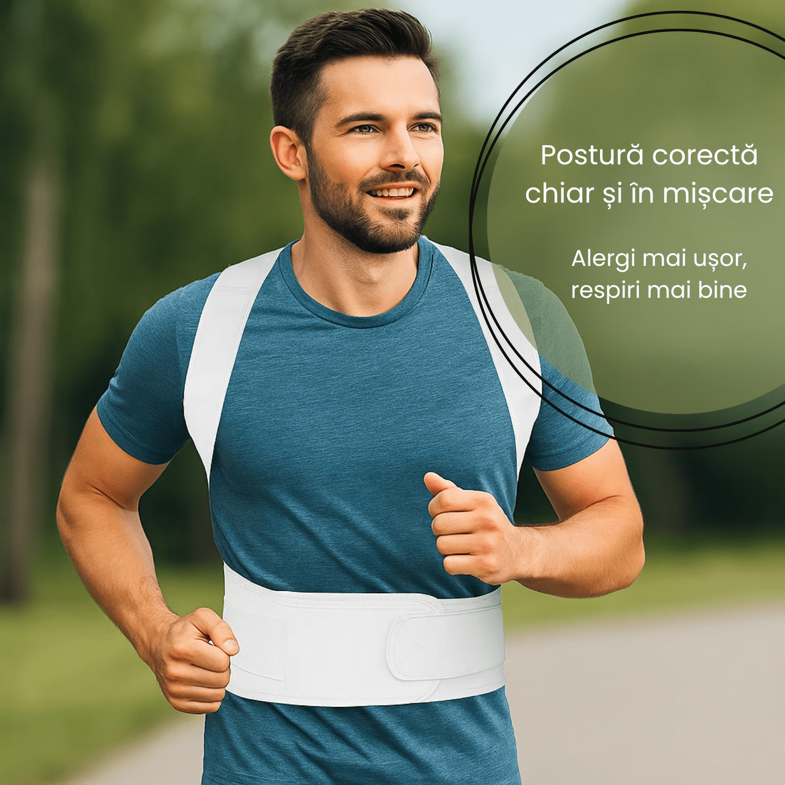 Corector postura HASEPE, centura REGLABILA pentru spate si corectie postura, sustine CIFoZA, LORDOZA, SCOLIOZA si HERNIE de DISC, ajuta la aliniere COLOANA si UMERI, centura LOMBARA ortopedica UNISEX - HASEPE