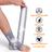 Glezniera Elastica HASEPE, Bandaj Tip Soseta cu Banda Reglabila Velcro, Compresie si Suport Glezna, Marime Universala, Unisex, Gri/Alb - HASEPE