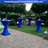 Husa Masa Cocktail HASEPE, Husa Elastica Evenimente, Fata de Masa Elastica Protectie Decor, Diametru 75 - 85 cm, Inaltime 110 - 120 cm, Albastra - HASEPE