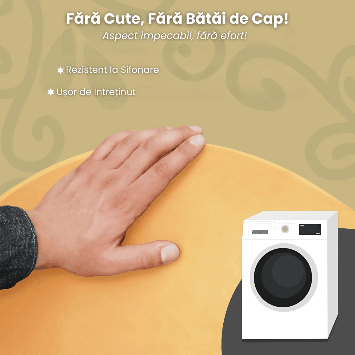 Husa Masa Cocktail HASEPE, Husa Elastica Pentru Evenimente, Fata de Masa Protectie si Decor, Diametru 75 - 85 cm, Inaltime 110 - 120 cm, Crem - HASEPE