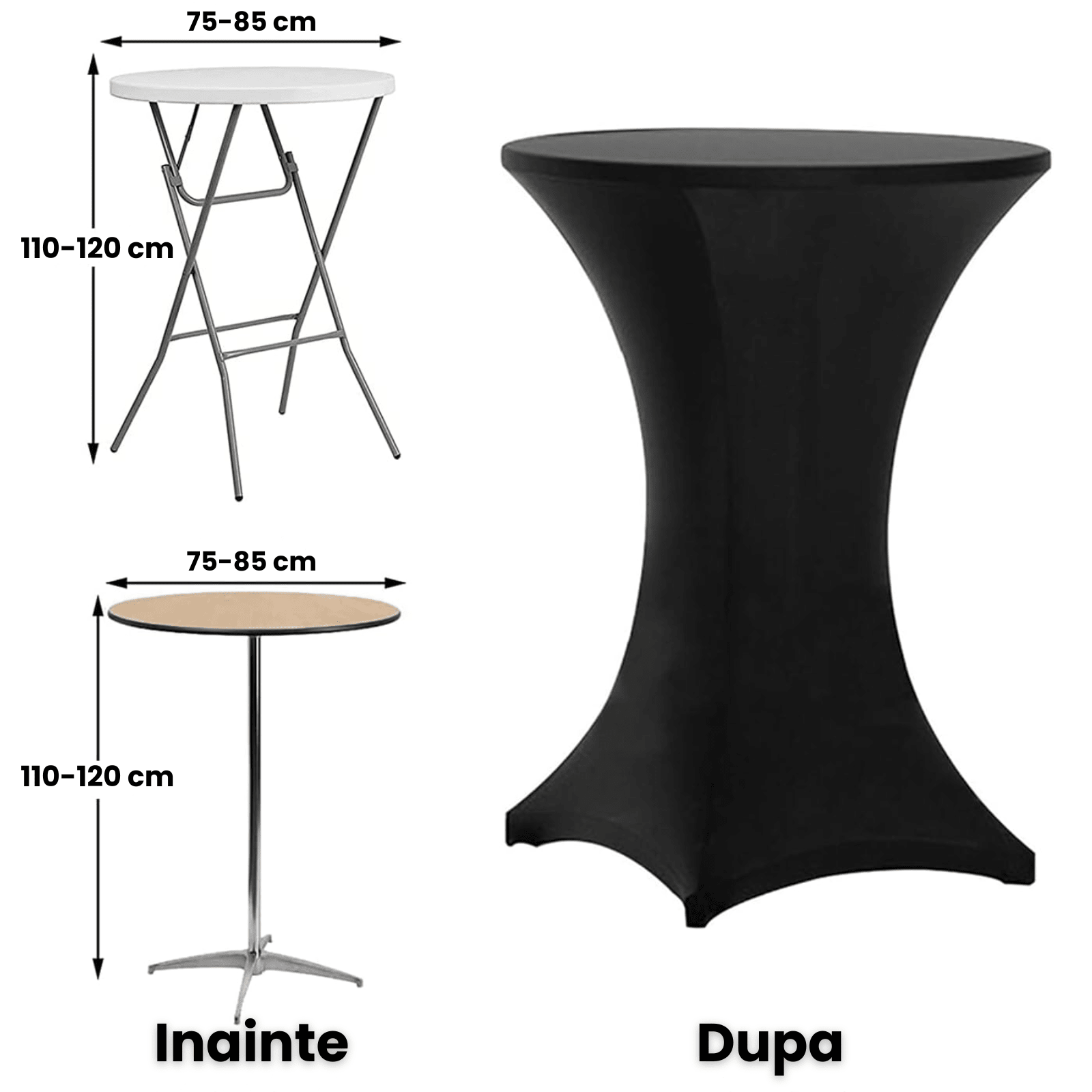 Husa Masa Cocktail Elastica HASEPE – Eleganta si Protectie pentru Evenimente Reusite! Transforma orice eveniment cu husa elastica pentru masa cocktail HASEPE, creata special pentru a adauga un aspect - HASEPE