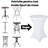 Husa Masa Cocktail HASEPE, Fata de Masa Elastica, Husa Masa Evenimente, Protectie si Decor Elegant, Diametru 75 - 85 cm, Inaltime 110 - 120 cm, Alb - HASEPE