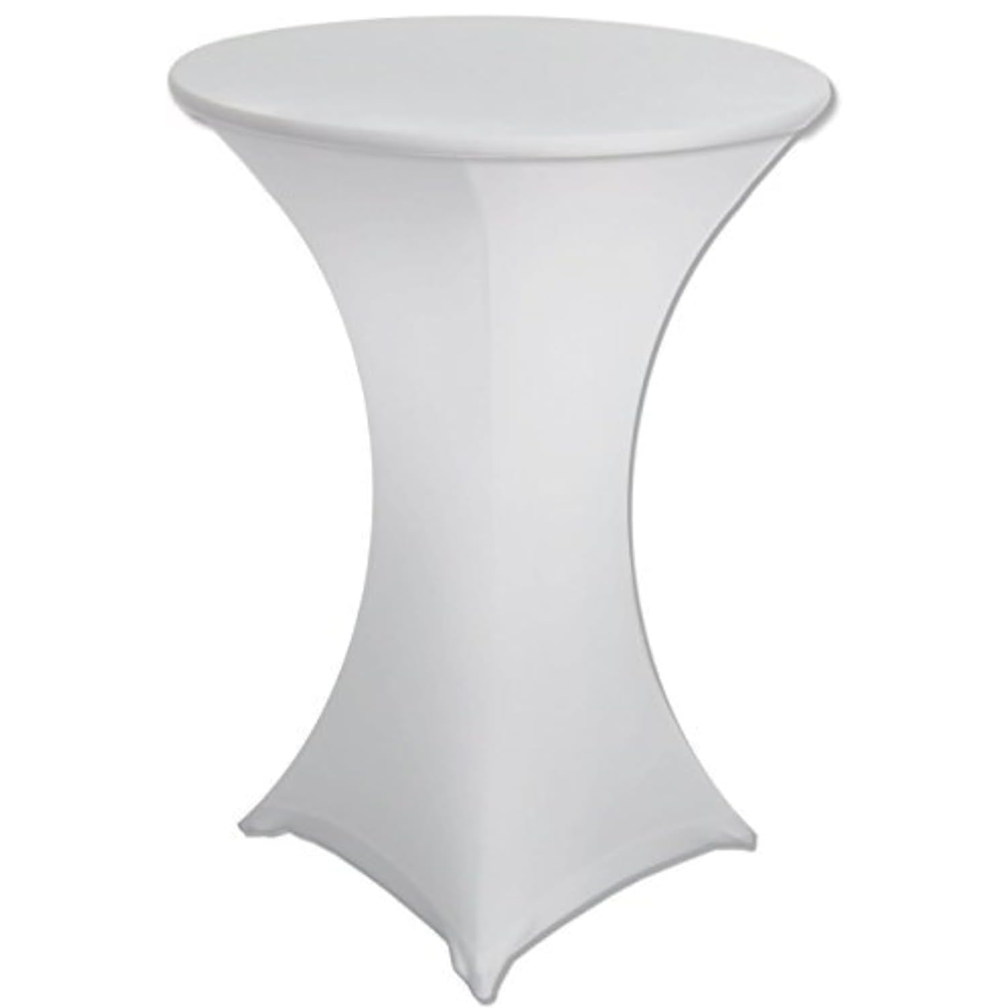 Husa Masa Cocktail HASEPE, Fata de Masa Elastica, Husa Masa Evenimente, Protectie si Decor Elegant, Diametru 75 - 85 cm, Inaltime 110 - 120 cm, Alb - HASEPE