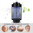 Lampa UV Anti Insecte HASEPE, Aparat Anti Tantari, Muste si Musculite, Capcana Electrica Silentioasa cu Radiatie 360°, Consum Redus, Interior Exterior, Negru, 11x25 cm - HASEPE