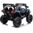Masina Electrica Copii Off - Road HASEPE, 12V, Tractiune Fata - Spate, Muzica si Claxon, Scaun Confortabil, Varsta 9 Luni - 3 Ani, Viteza 3 km/h, 110x65x67 cm, Negru/Albastru - HASEPE