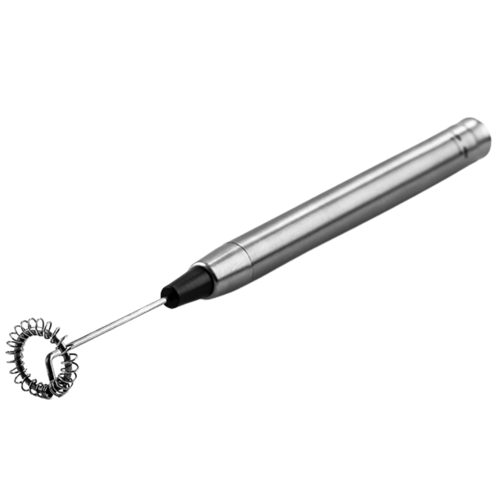 Mixer Spuma de Lapte Electric HASEPE, Otel Inoxidabil, Design Slim Portabil, Usor de Folosit, Ideal pentru Cafea, Latte, Cappuccino, Frappe, Matcha, Ciocolata Calda, Bauturi Crema, Functionare cu Bate