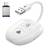 Modulator CarPlay si Android Auto Wireless HASEPE, Adaptor Smart USB si USB - C Plug & Play, Conectare Automata, Compatibil iPhone si Android, Consum Redus de Energie, Multifunctional, Alb Premium - HASEPE