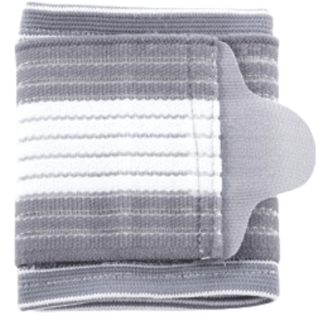 Orteza Mana HASEPE, Banda Ajustabila cu Velcro, Suport pentru Incheietura, Unisex, Marime Universala, Compatibila Mana Stanga si Dreapta, Confort Zilnic si Sport, Gri/Alb - HASEPE