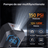 Pompa Aer Auto Electrica HASEPE2, Compresor Portabil 150 PSI (10.3 bar), Afisaj Digital LCD, Umflare Rapida 70L/min, Baterie 5400 mAh, Incarcare Telefon, Lanterna LED, Reincarcare USB/Priza Auto, Negr - HASEPE