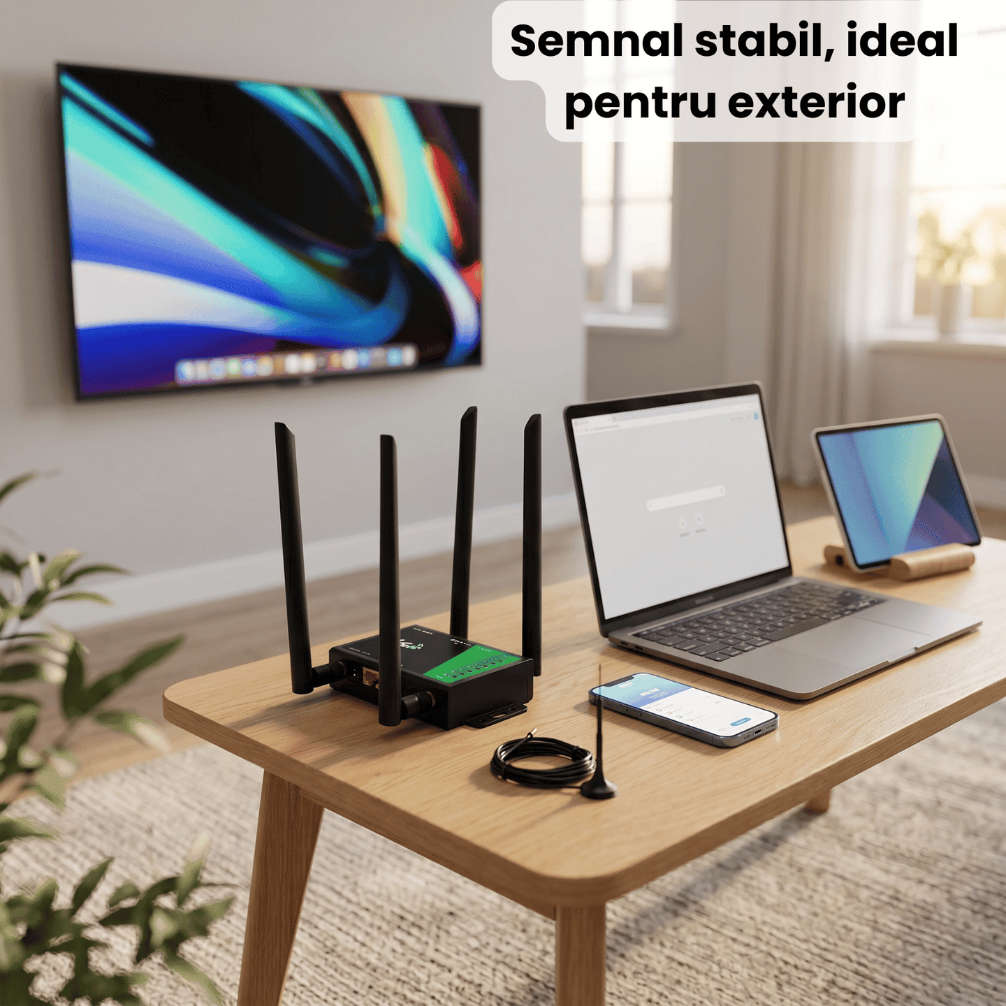 Router Wireless 4G LTE HASEPE® Exterior CPE 300Mbps, Router Wireless Cu Slot SIM, Router Wireless Cu 2 Porturi LAN, Antene Duale, Plug And Play,, Router Wireless Pentru Casa Birou Exterior - HASEPE