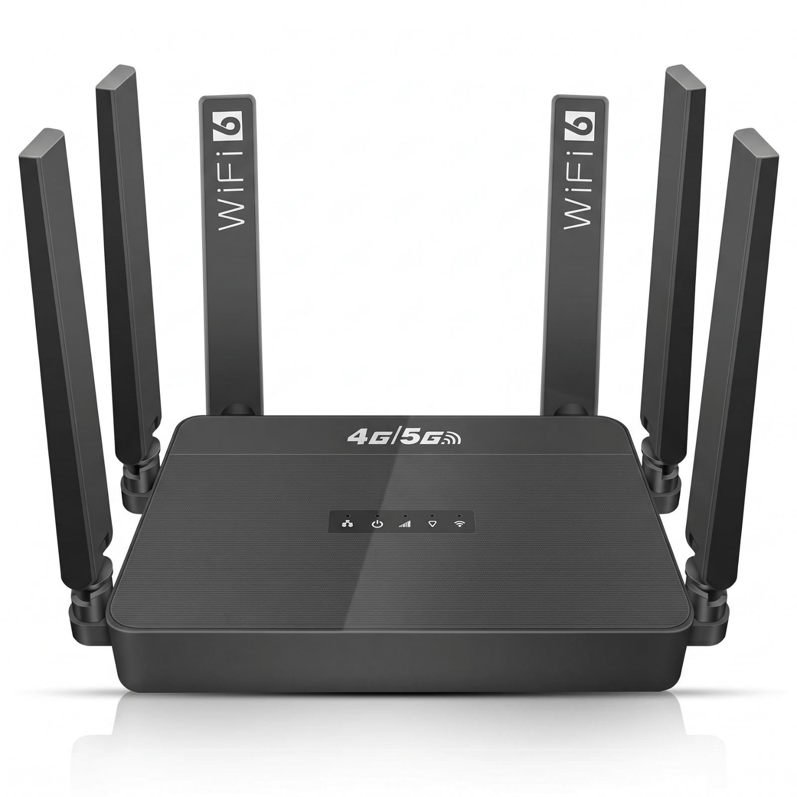 Router Wireless HASEPE® 5G 4G LTE WiFi 6 Cu Slot SIM, Router Wireless Dual Band AX, Router Wireless Portabil Cu Baterie Integrata, 1WAN 3LAN, 32 Dispozitive Conectate, Antene High Gain Detasabile, Vit