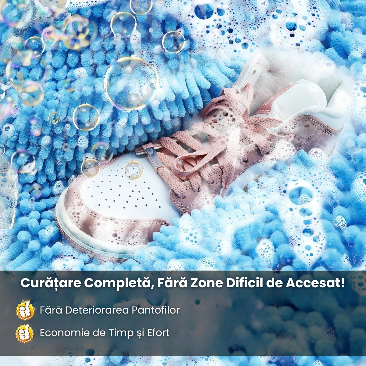 Sac Spalat Incaltaminte HASEPE pentru Masina de Spalat, Protectie Pantofi, Fibra Moale, Material Rezistent, Fermoar Premium, 39x19 cm, Albastru - HASEPE