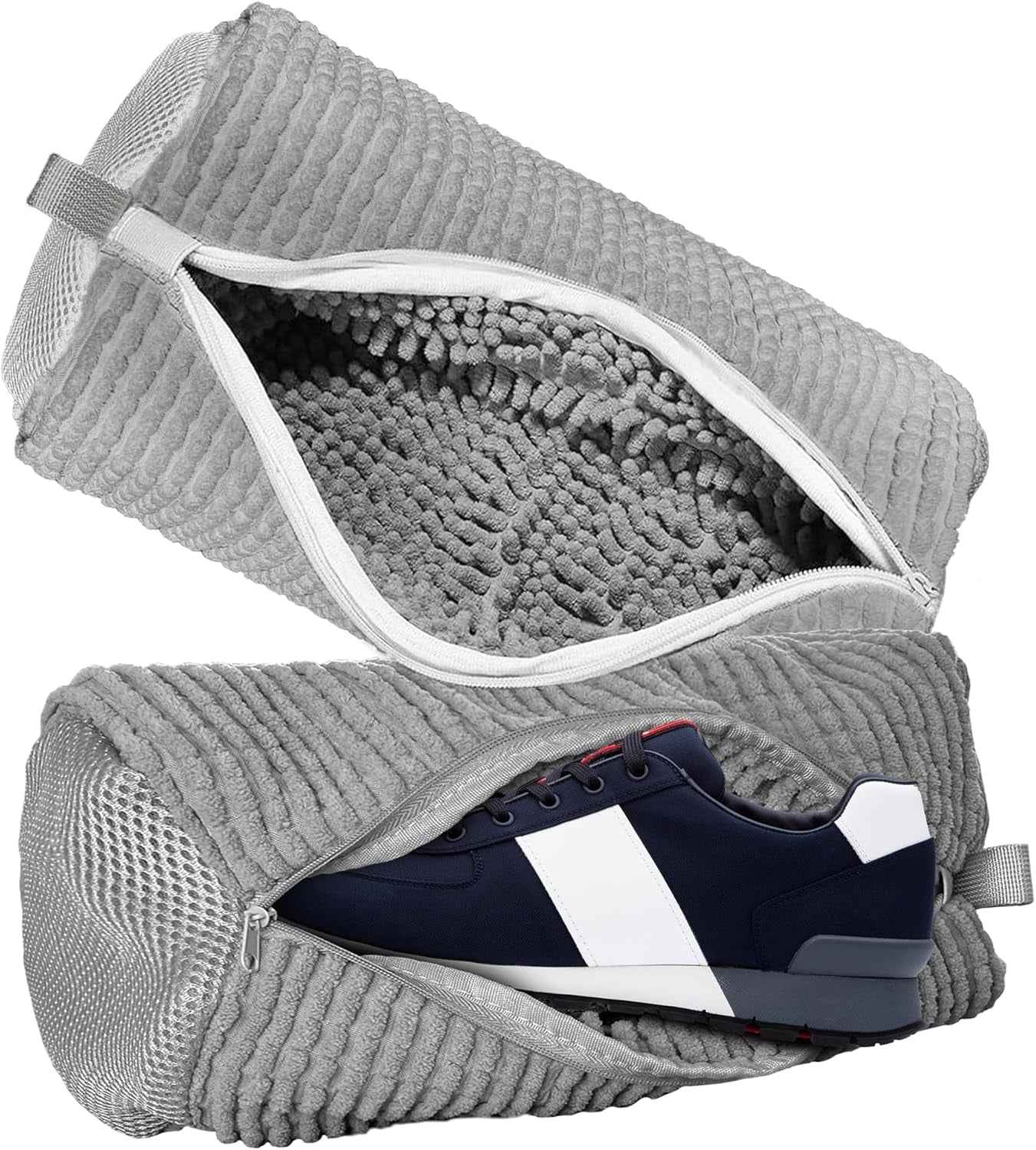 Sac Spalat Incaltaminte HASEPE pentru Masina de Spalat, Protectie Pantofi, Gri