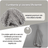 Sac Spalat Incaltaminte HASEPE, Protectie Pantofi in Masina de Spalat, Fibra Moale, Material Rezistent, Fermoar Premium, 39x19 cm, Gri - HASEPE