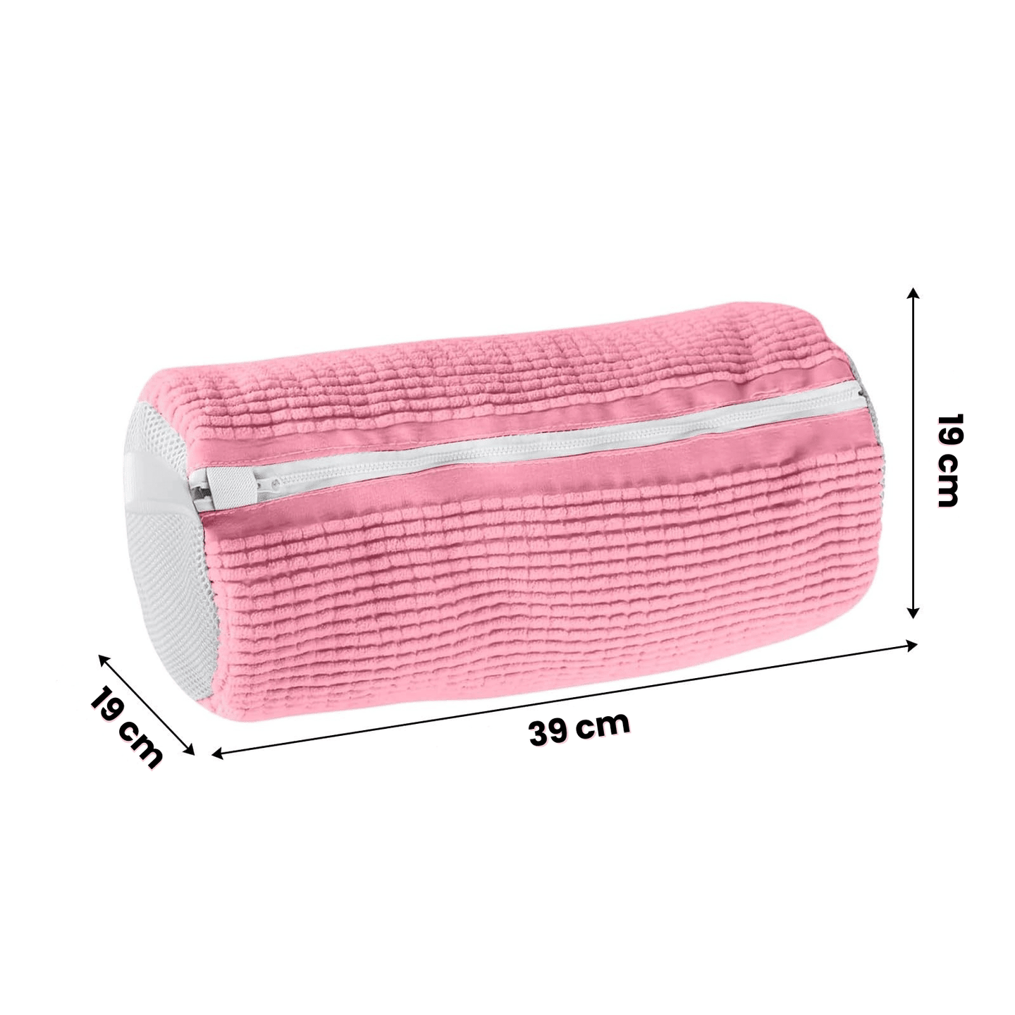 Sac Spalat Incaltaminte HASEPE pentru Masina de Spalat, Protectie Pantofi, Fibra Moale, Material Rezistent, Fermoar Premium, 39x19 cm, Roz - HASEPE