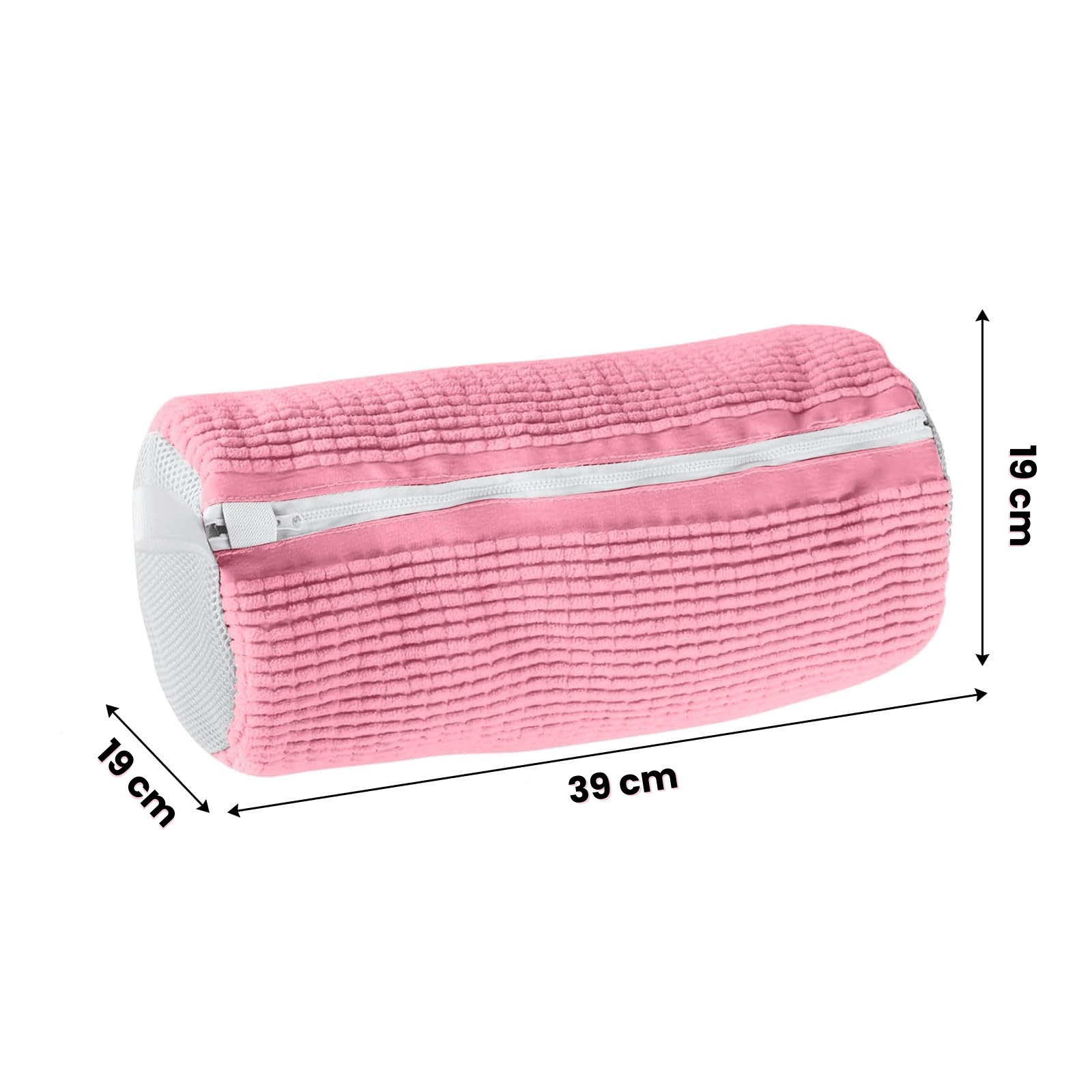 Sac Spalat Incaltaminte HASEPE pentru Masina de Spalat, Protectie Pantofi, Fibra Moale, Material Rezistent, Fermoar Premium, 39x19 cm, Roz - HASEPE