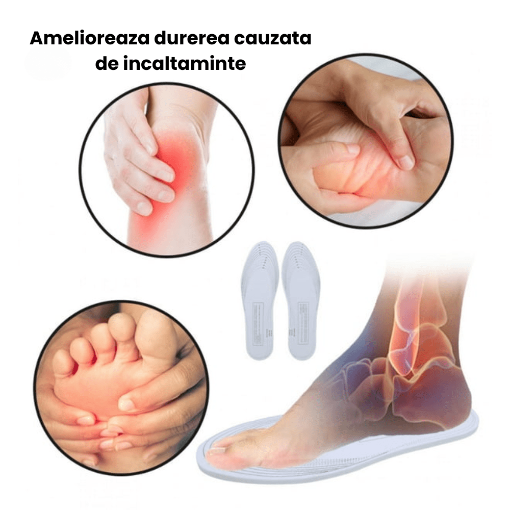 Set 2 Branturi Ortopedice HASEPE, Spuma cu Memorie, Marime Ajustabila 36 - 45, Unisex, Confort pentru Picioare Obosite, Absorbtie Transpiratie si Amortizare Socuri - HASEPE