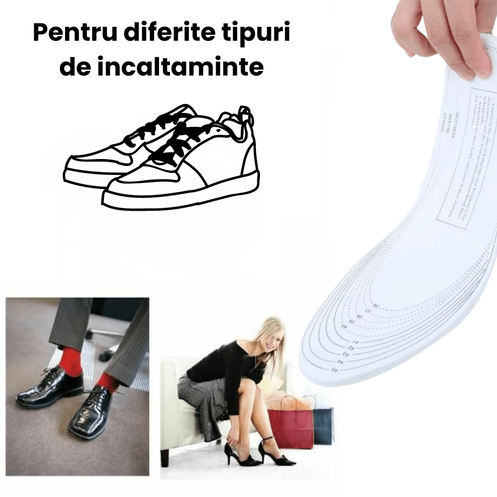 Set 2 Branturi Ortopedice HASEPE, Spuma cu Memorie, Marime Ajustabila 36 - 45, Unisex, Confort pentru Picioare Obosite, Absorbtie Transpiratie si Amortizare Socuri - HASEPE