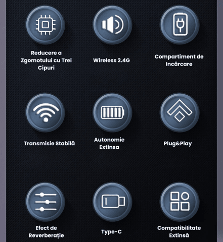 Set 2 Microfoane Lavaliera Wireless USB - C HASEPE, Anulare Zgomot, Compatibile Android, iPhone, Tableta, PC, Plug & Play, Autonomie 12H, Ideale pentru Vlog, TikTok, YouTube, Podcast - HASEPE