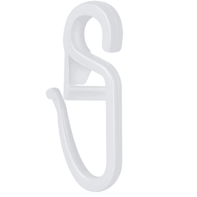 Set 50 Carlige Perdea Home Sweet Paradise, Plastic Rezistent, Culoare Alb