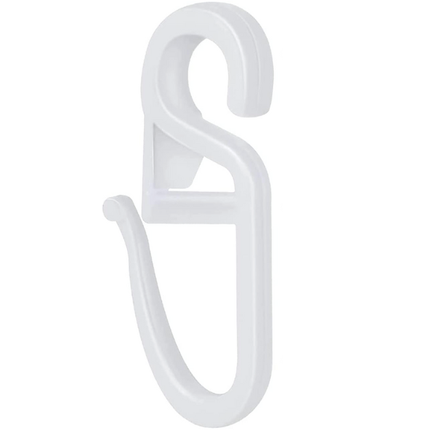 Set 50 Carlige Perdea Home Sweet Paradise, Plastic Rezistent, Culoare Alb, Accesorii pentru Sine si Draperii