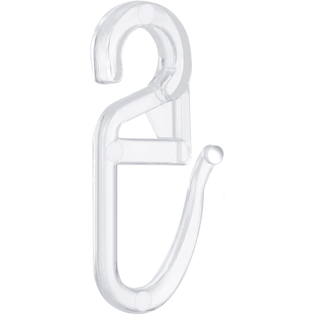 Set 50 Carlige Perdea Home Sweet Paradise, Plastic Transparent Rezistent, Accesorii pentru Sine si Draperii - HASEPE