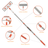 Stergator Geamuri Telescopic Multifunctional HASEPE, Maner Extensibil 29–226 cm, Racleta Cauciuc, 2 Lavete Microfibra, Curatare Geamuri, Gresie, Faianta, Podea, Gri - HASEPE